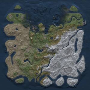 Thumbnail Rust Map: Procedural Map, Size: 5000, Seed: 77914342, 17 Monuments