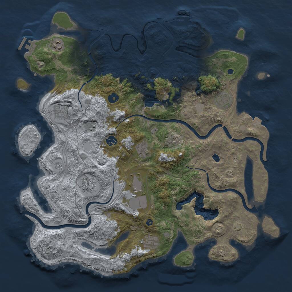 Rust Map: Procedural Map, Size: 4250, Seed: 328915422, 15 Monuments