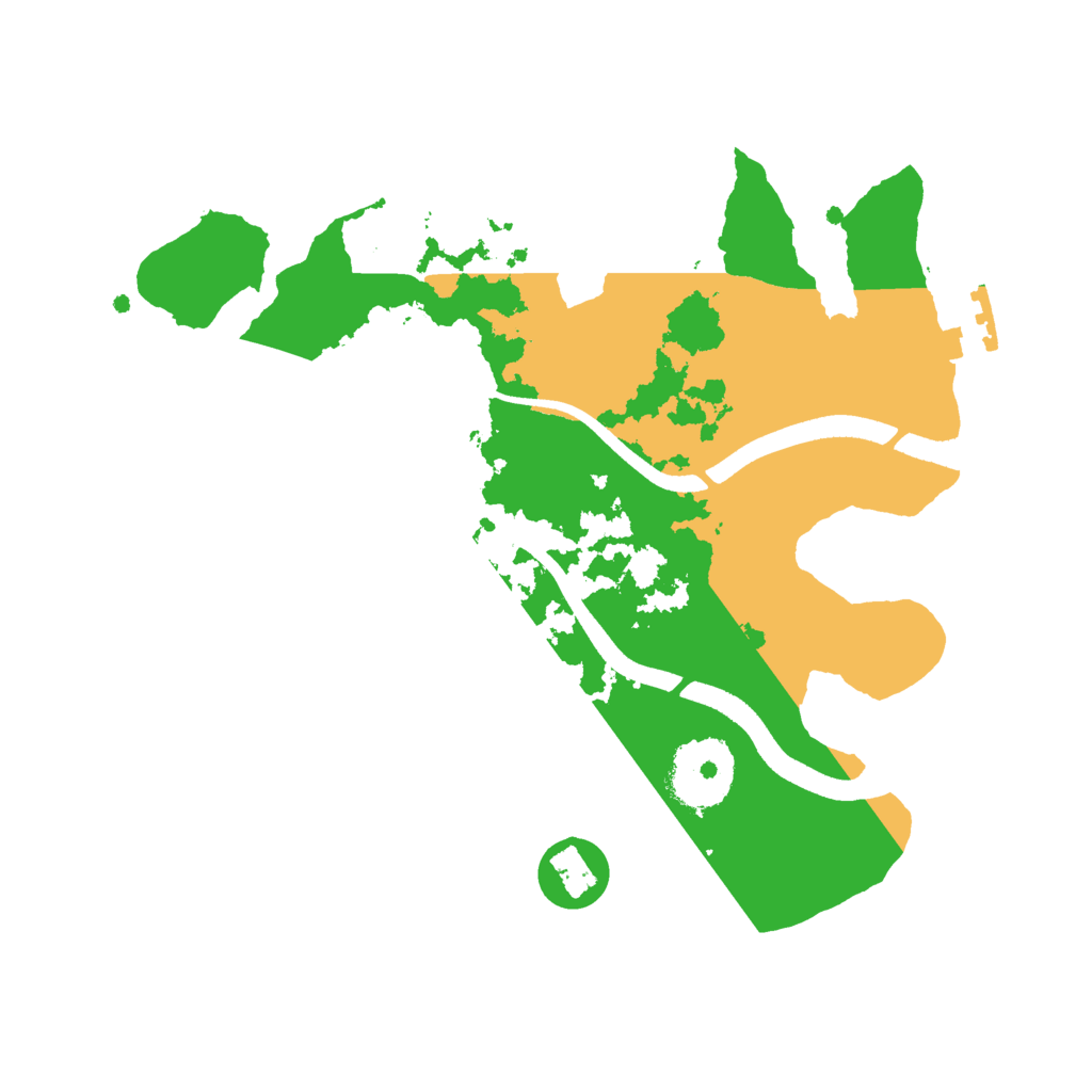 Biome Rust Map: Procedural Map, Size: 2500, Seed: 21211