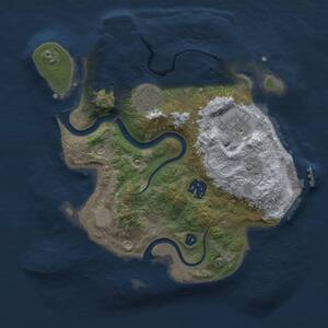 Thumbnail Rust Map: Procedural Map, Size: 2700, Seed: 1769083286, 8 Monuments