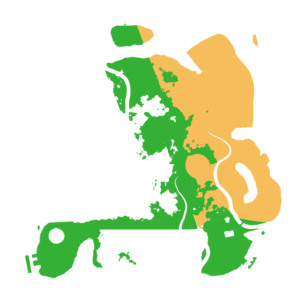 Biome Rust Map: Procedural Map, Size: 3500, Seed: 250897913