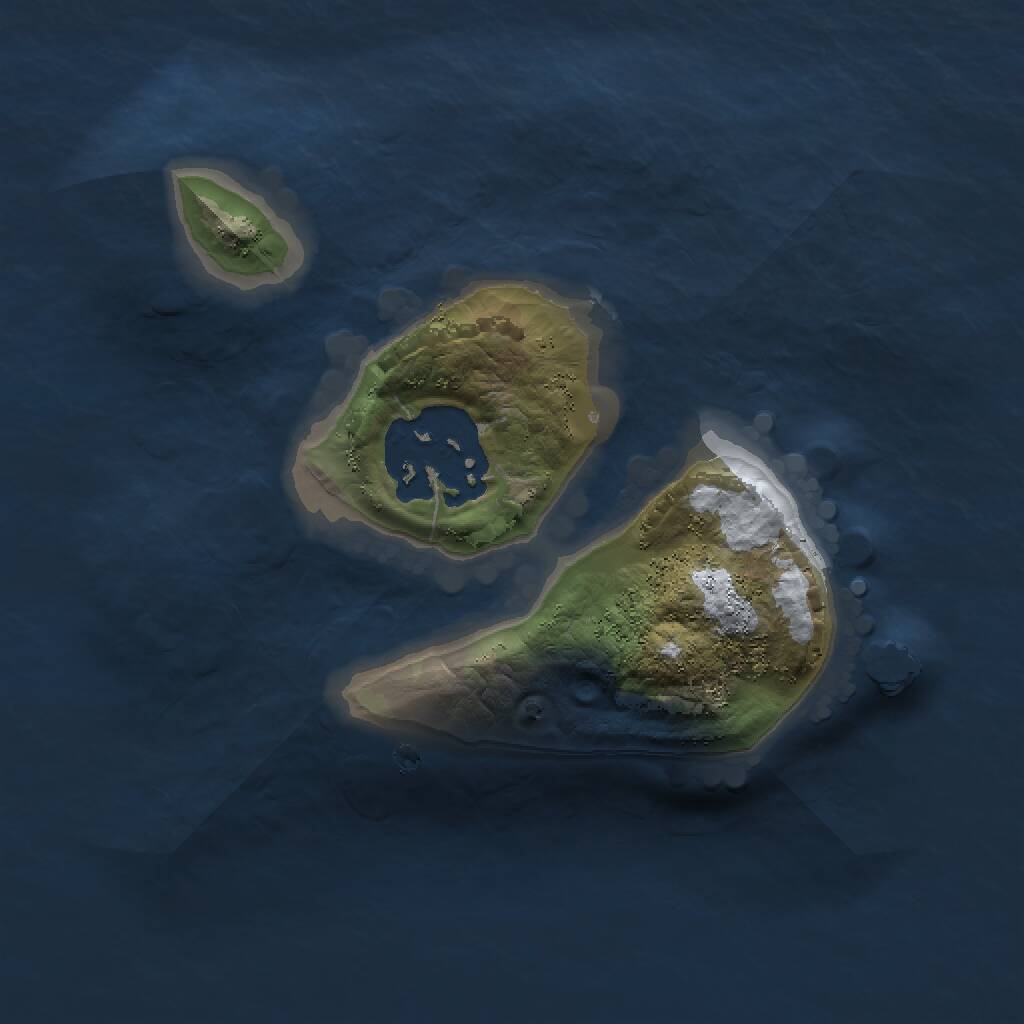 Rust Map: Procedural Map, Size: 1500, Seed: 1962037709, 2 Monuments