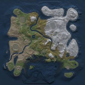 Thumbnail Rust Map: Procedural Map, Size: 3500, Seed: 822000399, 14 Monuments