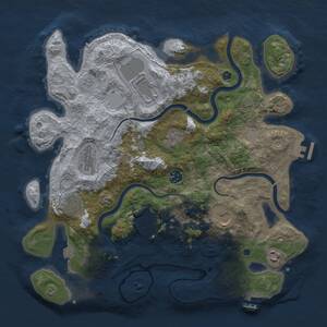 Thumbnail Rust Map: Procedural Map, Size: 3750, Seed: 1851755964, 15 Monuments
