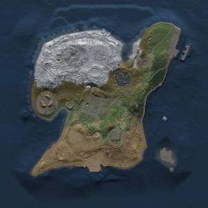 Thumbnail Rust Map: Procedural Map, Size: 2000, Seed: 1966160715, 10 Monuments