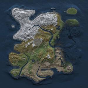 Thumbnail Rust Map: Procedural Map, Size: 3000, Seed: 299959902, 10 Monuments