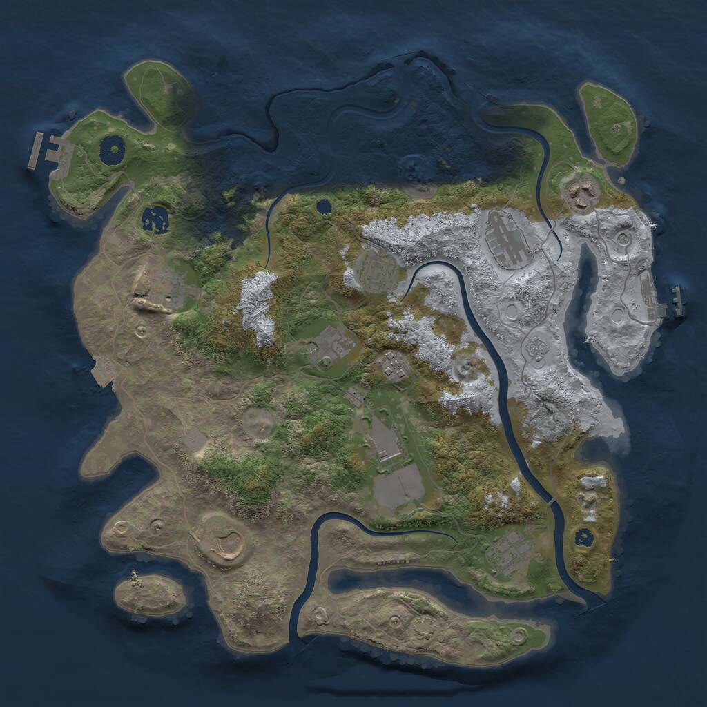 Rust Map: Procedural Map, Size: 3750, Seed: 22012026, 16 Monuments