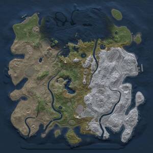 Thumbnail Rust Map: Procedural Map, Size: 4250, Seed: 452493245, 15 Monuments