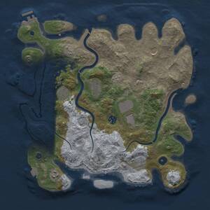 Thumbnail Rust Map: Procedural Map, Size: 3750, Seed: 162253243, 13 Monuments