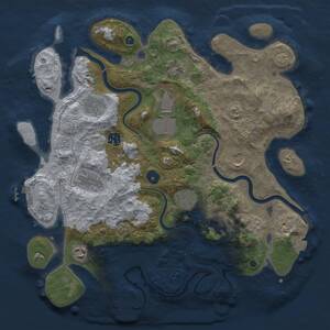Thumbnail Rust Map: Procedural Map, Size: 3750, Seed: 582141426, 16 Monuments