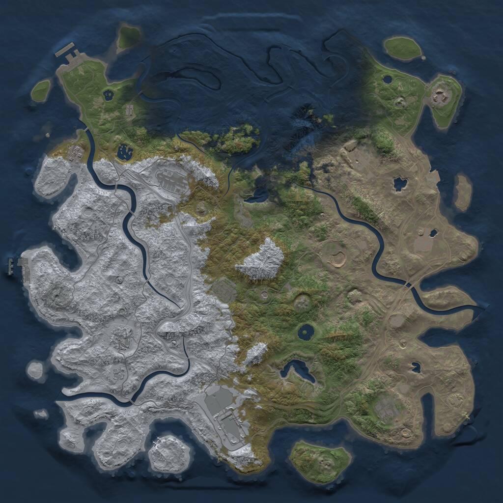 Rust Map: Procedural Map, Size: 4750, Seed: 1397340793, 17 Monuments