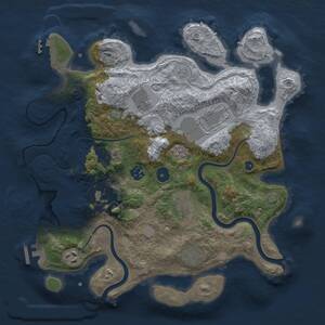 Thumbnail Rust Map: Procedural Map, Size: 3500, Seed: 1068533679, 14 Monuments