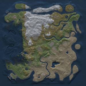 Thumbnail Rust Map: Procedural Map, Size: 4500, Seed: 231715705, 17 Monuments