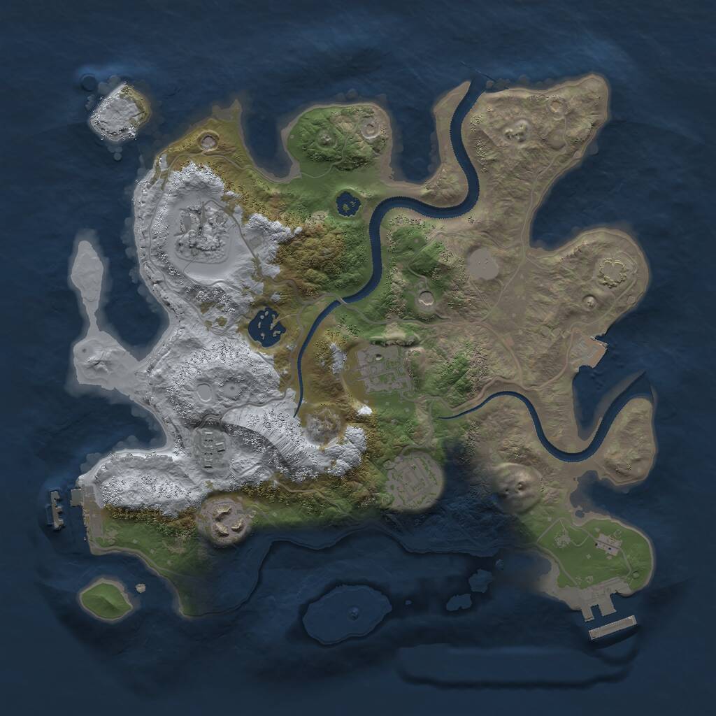 Rust Map: Procedural Map, Size: 3000, Seed: 99877595, 11 Monuments