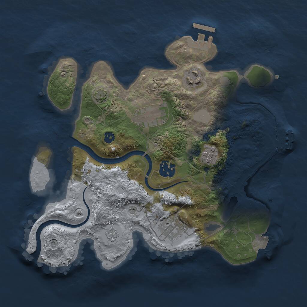 Rust Map: Procedural Map, Size: 2750, Seed: 809165698, 11 Monuments