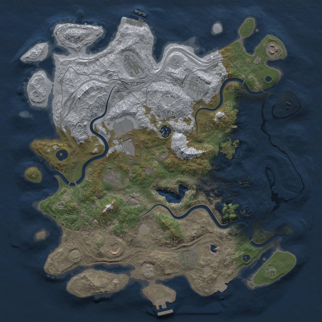 Rust Map: Procedural Map, Size: 4250, Seed: 57544767, 15 Monuments