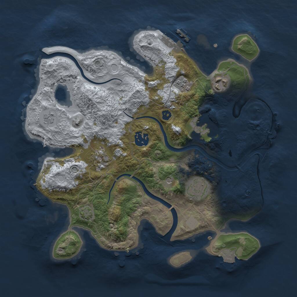 Rust Map: Procedural Map, Size: 3000, Seed: 10635, 11 Monuments