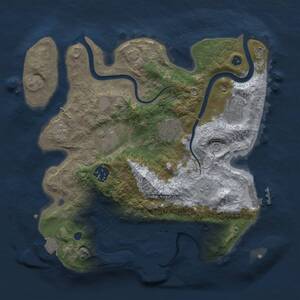 Thumbnail Rust Map: Procedural Map, Size: 3000, Seed: 1129315056, 11 Monuments