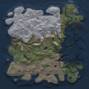 Thumbnail Rust Map: Procedural Map, Size: 4500, Seed: 104610366, 16 Monuments