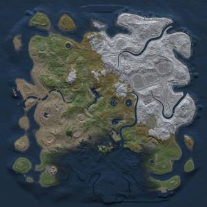 Thumbnail Rust Map: Procedural Map, Size: 4250, Seed: 498122163, 16 Monuments