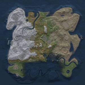 Thumbnail Rust Map: Procedural Map, Size: 3750, Seed: 22126, 16 Monuments