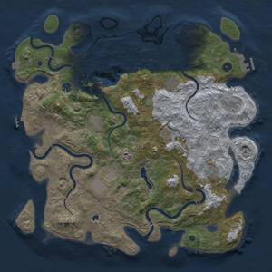 Thumbnail Rust Map: Procedural Map, Size: 4450, Seed: 440052954, 16 Monuments