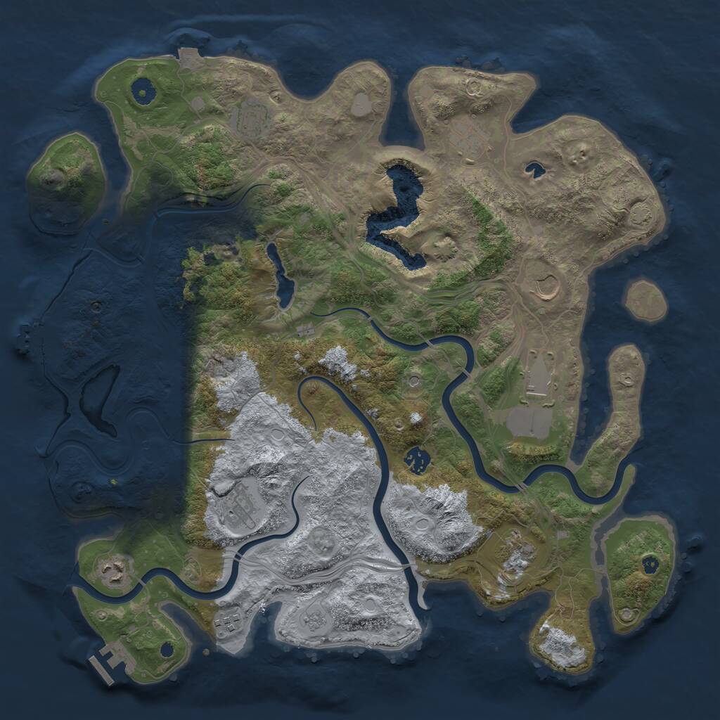 Rust Map: Procedural Map, Size: 4250, Seed: 812422283, 15 Monuments