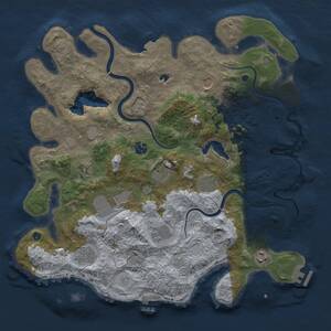 Thumbnail Rust Map: Procedural Map, Size: 4000, Seed: 998182, 16 Monuments