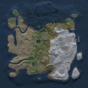 Thumbnail Rust Map: Procedural Map, Size: 3500, Seed: 493571482, 15 Monuments