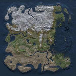 Thumbnail Rust Map: Procedural Map, Size: 4500, Seed: 1434, 16 Monuments