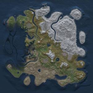Thumbnail Rust Map: Procedural Map, Size: 4000, Seed: 1887672733, 15 Monuments