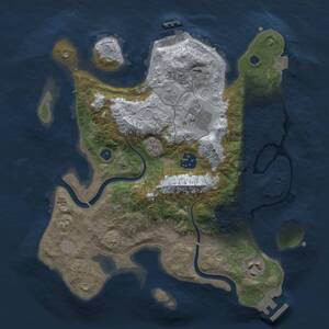 Thumbnail Rust Map: Procedural Map, Size: 3000, Seed: 265583301, 10 Monuments
