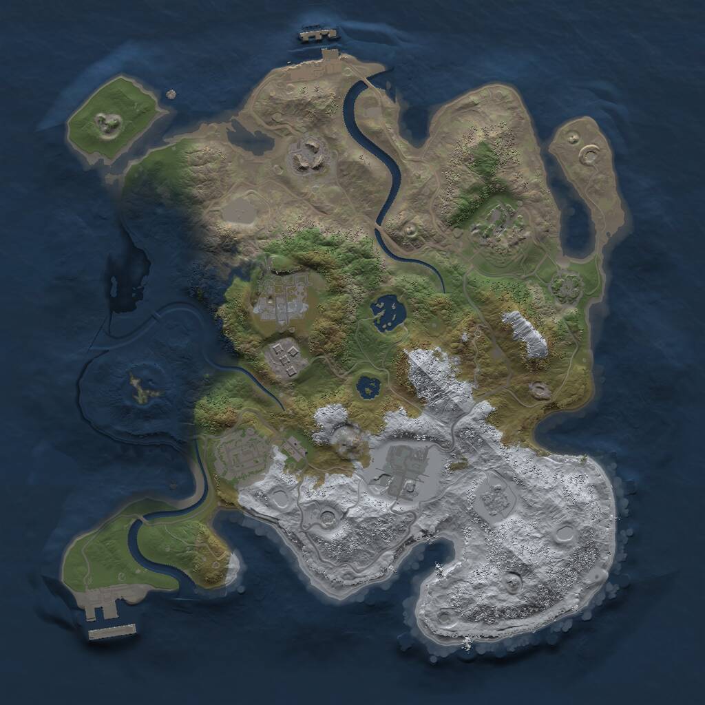Rust Map: Procedural Map, Size: 3000, Seed: 1567951826, 13 Monuments