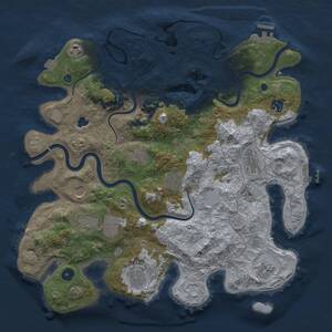 Thumbnail Rust Map: Procedural Map, Size: 4000, Seed: 112515545, 16 Monuments