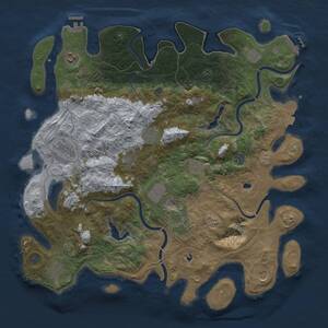 Thumbnail Rust Map: Procedural Map, Size: 4500, Seed: 767138481, 19 Monuments