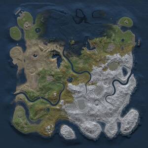 Thumbnail Rust Map: Procedural Map, Size: 4000, Seed: 101222026, 15 Monuments