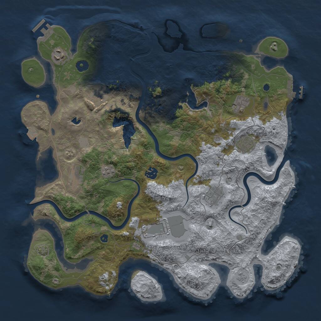Rust Map: Procedural Map, Size: 4000, Seed: 101222026, 15 Monuments