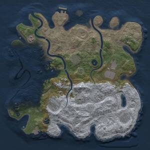 Thumbnail Rust Map: Procedural Map, Size: 3750, Seed: 805925, 16 Monuments