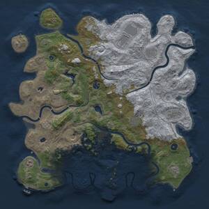 Thumbnail Rust Map: Procedural Map, Size: 4500, Seed: 15232, 16 Monuments