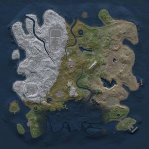 Thumbnail Rust Map: Procedural Map, Size: 4000, Seed: 1387202597, 14 Monuments