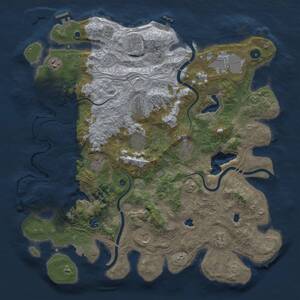 Thumbnail Rust Map: Procedural Map, Size: 4500, Seed: 628112126, 17 Monuments