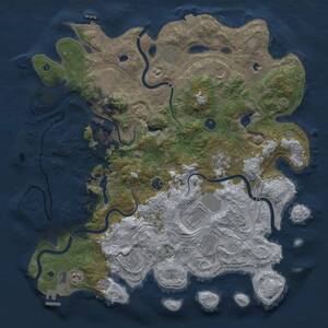 Thumbnail Rust Map: Procedural Map, Size: 4500, Seed: 380050, 17 Monuments