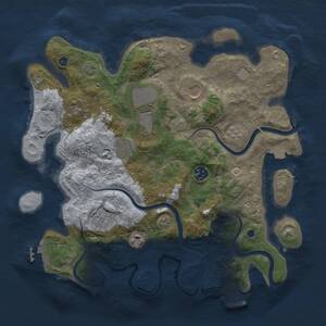 Thumbnail Rust Map: Procedural Map, Size: 3500, Seed: 806287555, 14 Monuments