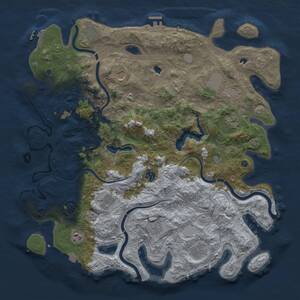 Thumbnail Rust Map: Procedural Map, Size: 4500, Seed: 199921608, 16 Monuments
