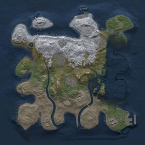 Thumbnail Rust Map: Procedural Map, Size: 3000, Seed: 93963, 11 Monuments