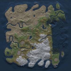 Thumbnail Rust Map: Procedural Map, Size: 4500, Seed: 182336772, 17 Monuments