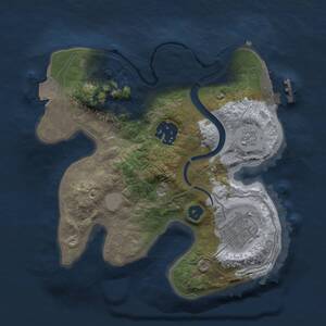 Thumbnail Rust Map: Procedural Map, Size: 2200, Seed: 799116934, 6 Monuments