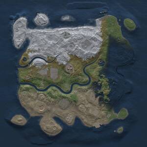 Thumbnail Rust Map: Procedural Map, Size: 3500, Seed: 260115, 14 Monuments