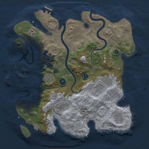 Thumbnail Rust Map: Procedural Map, Size: 3500, Seed: 452965284, 14 Monuments