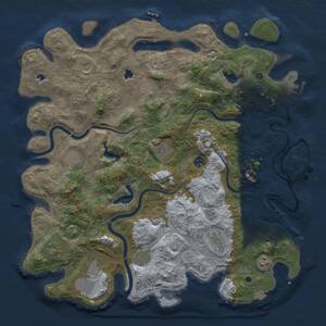 Thumbnail Rust Map: Procedural Map, Size: 4500, Seed: 1810903860, 17 Monuments